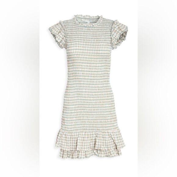 Veronica Beard Cici Mini White Green Dress Size 6 - Picture 7 of 11